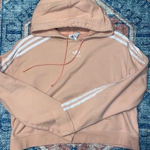 Adidas blush pink cropped sweatshirt